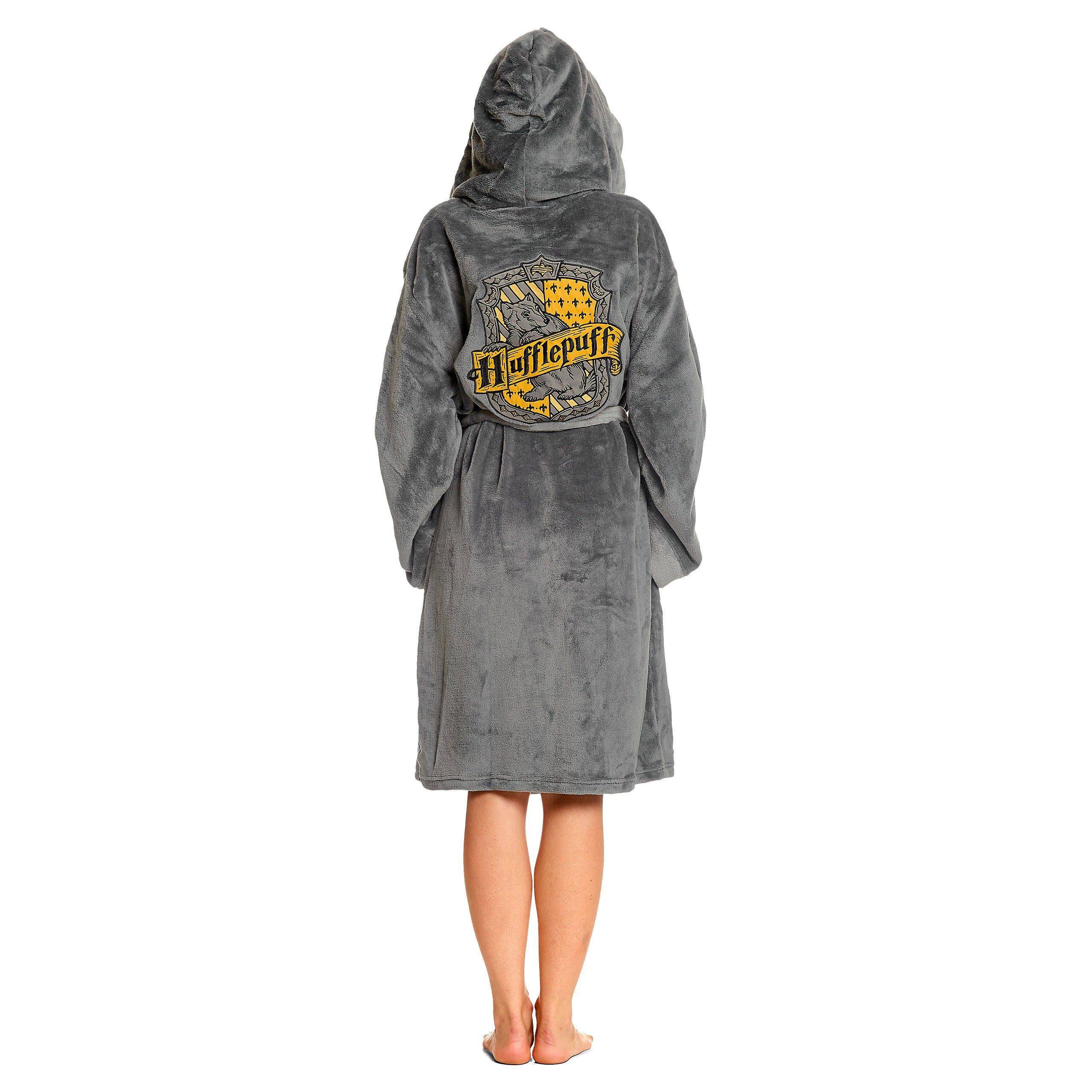 Produktbild Harry Potter - Hufflepuff Wappen Bademantel grau