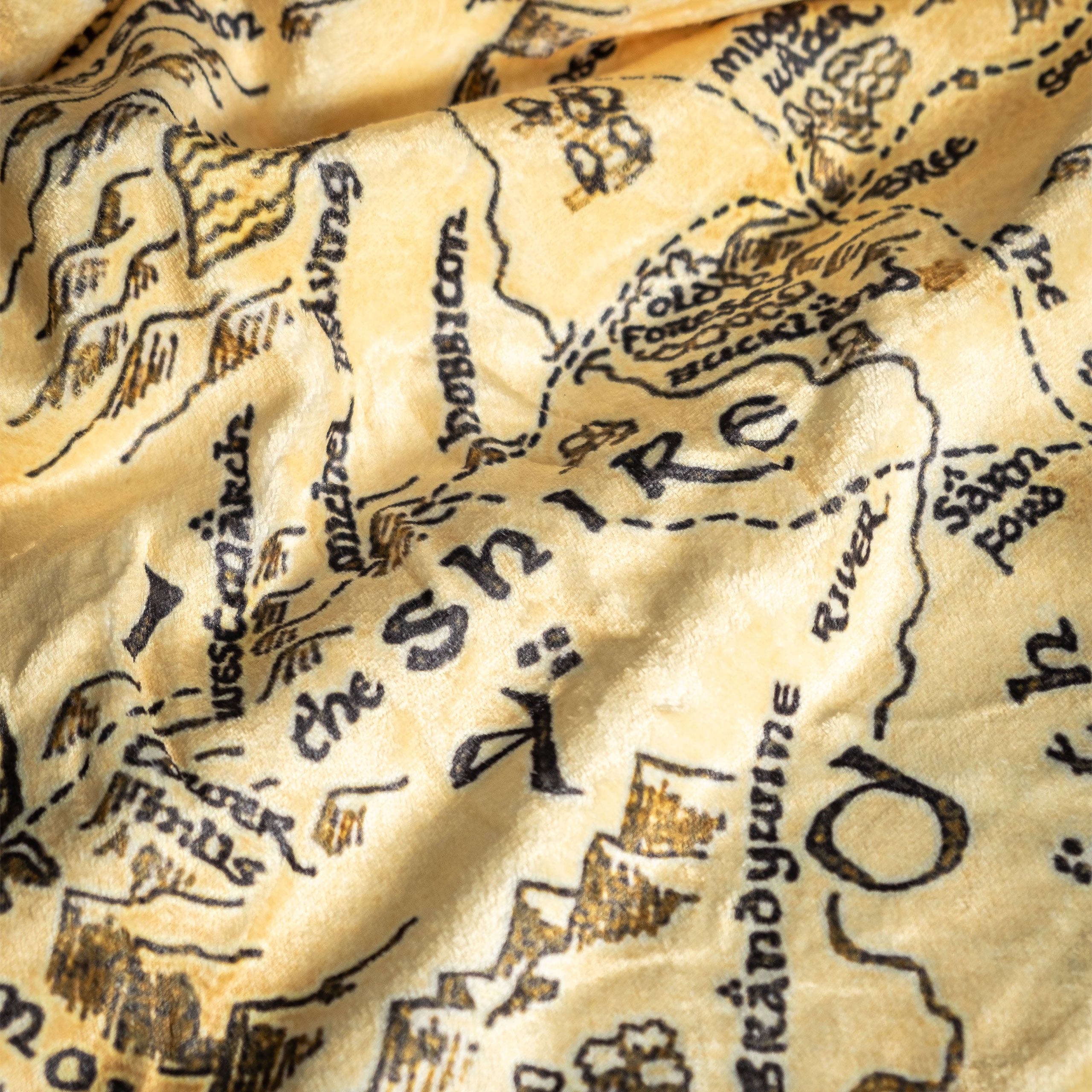 Produktbild Der Herr der Ringe - Mittelerde Karte Flauschdecke mit Teddyfell