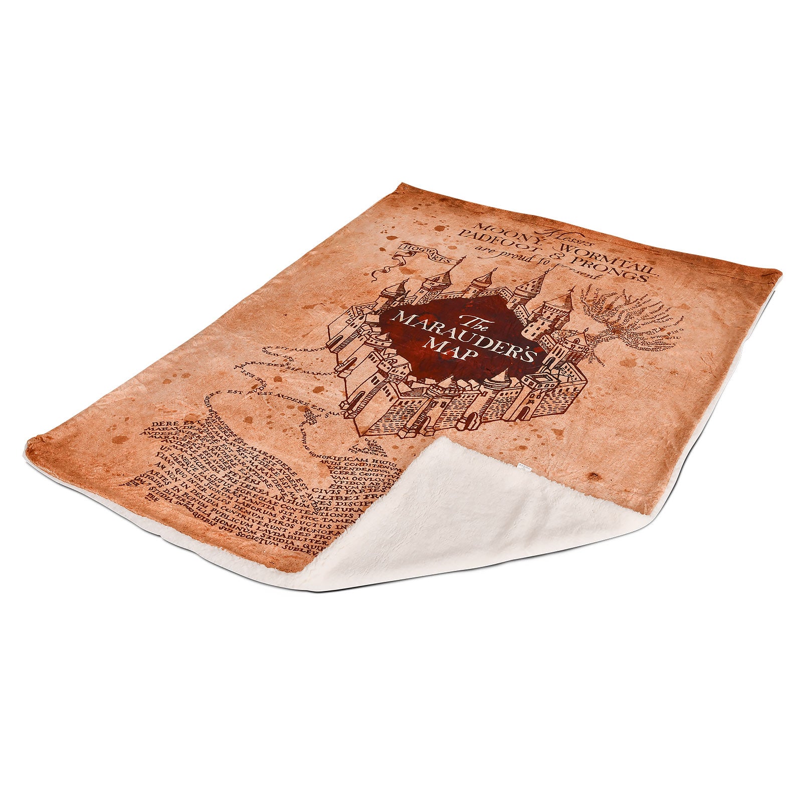 Produktbild Harry Potter - Karte des Rumtreibers Flauschdecke mit Teddyfell