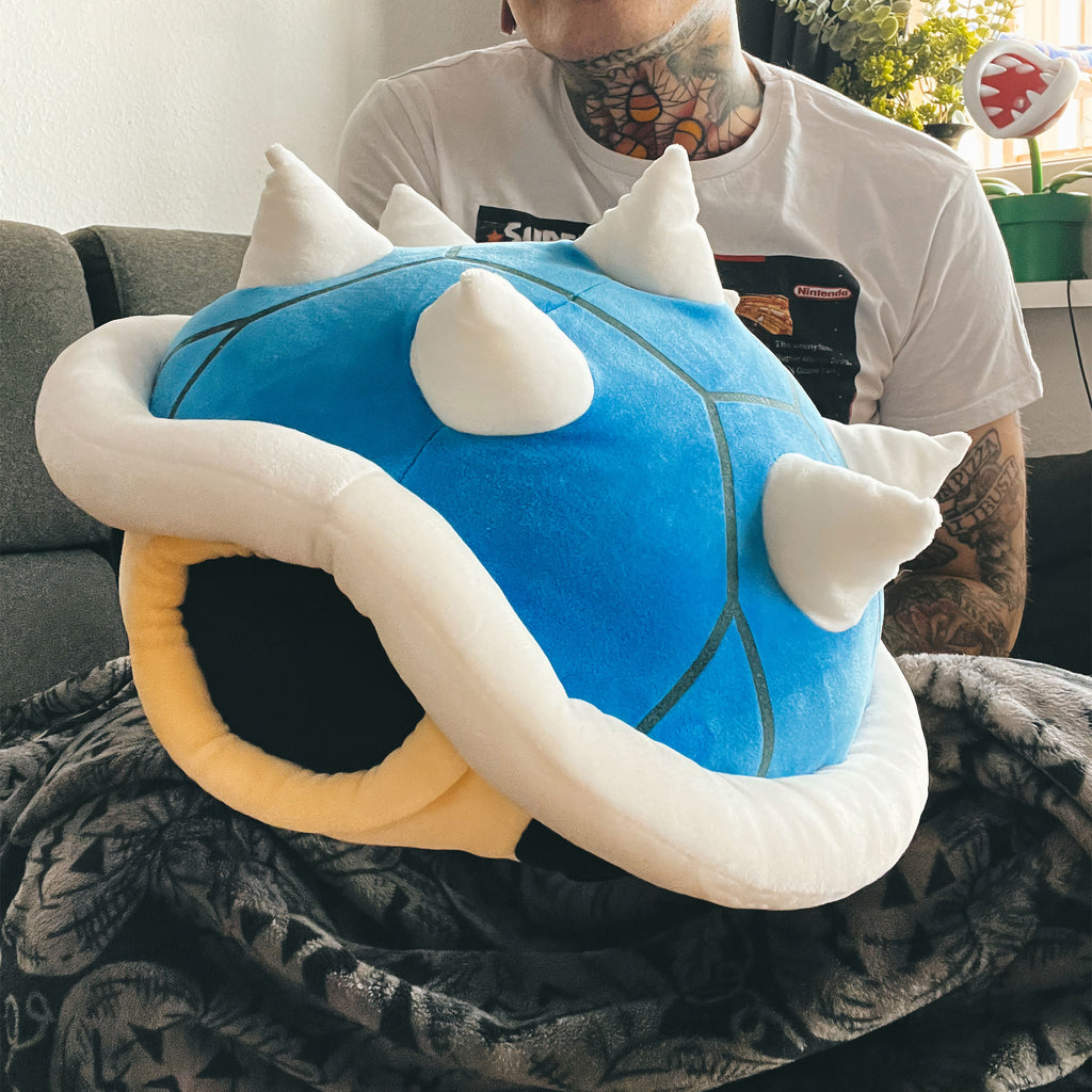 Produktbild Super Mario - Blauer Stachi-Panzer Plüsch Figur XL