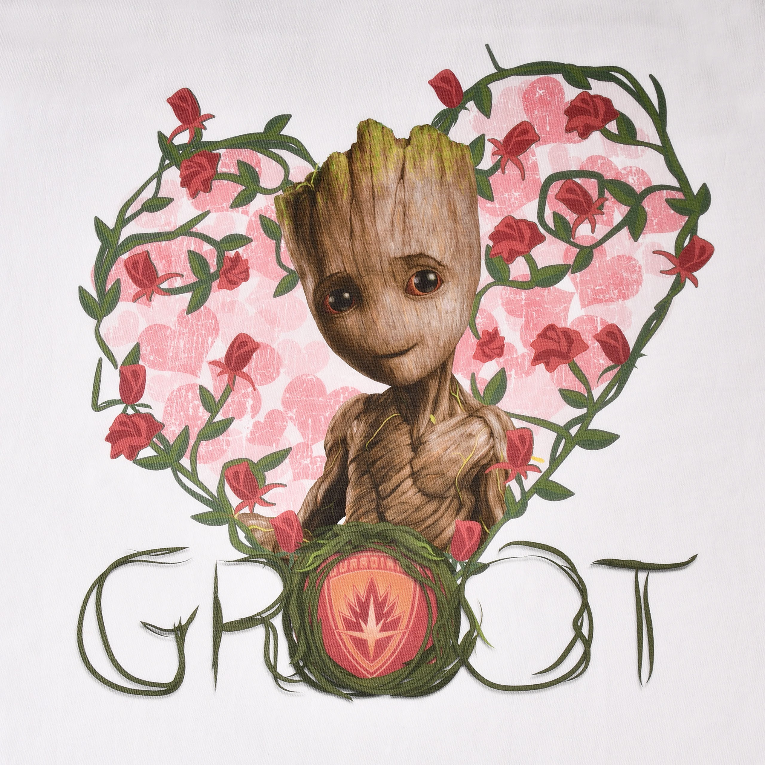Produktbild Guardians of the Galaxy - Baby Groot Heart T-Shirt Damen weiß