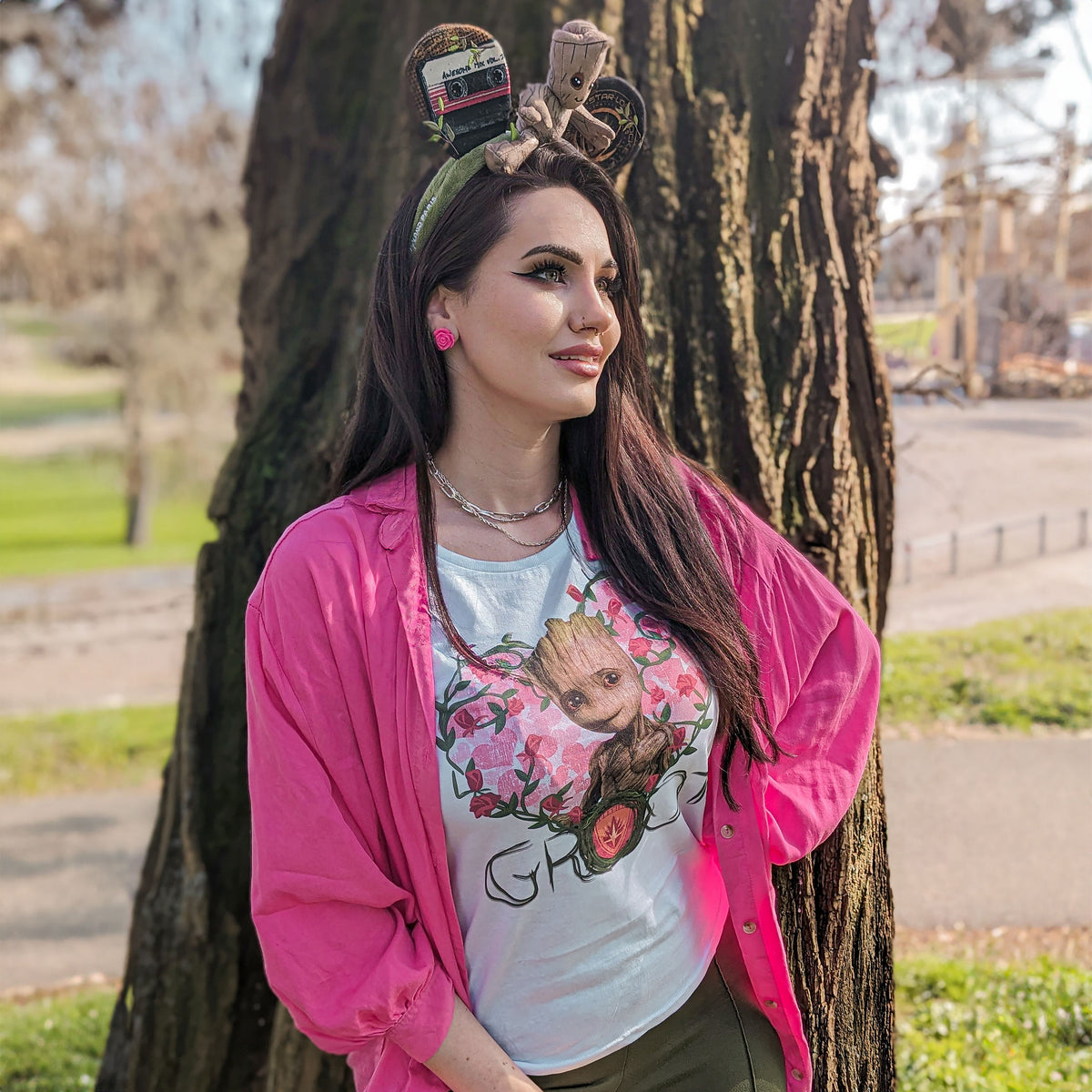 Produktbild Guardians of the Galaxy - Baby Groot Heart T-Shirt Damen weiß