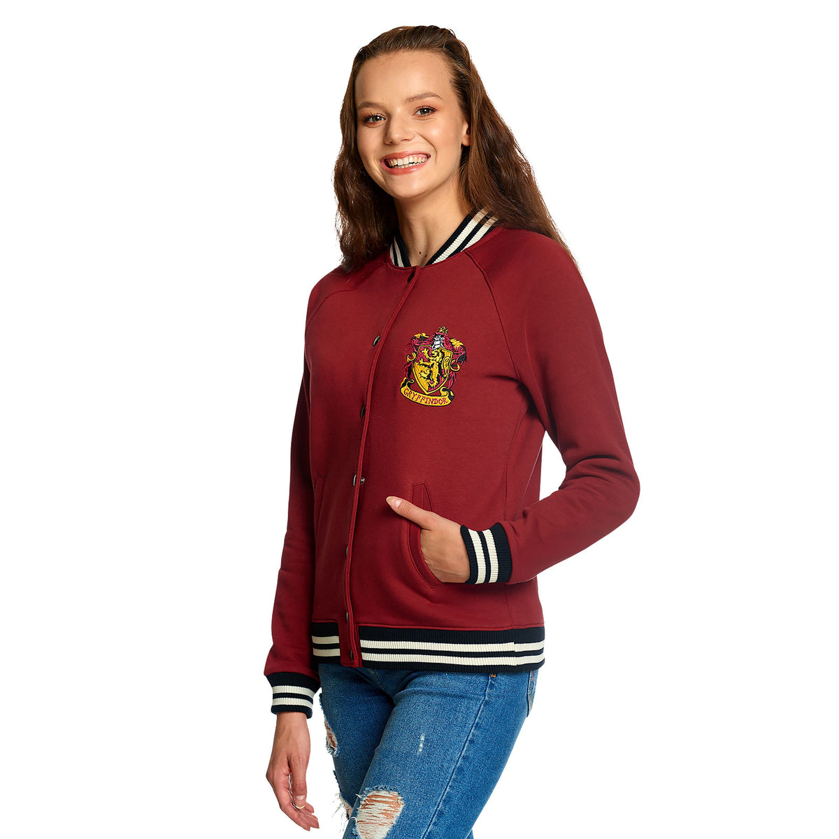 Produktbild Harry Potter - Gryffindor Wappen College Jacke Damen rot