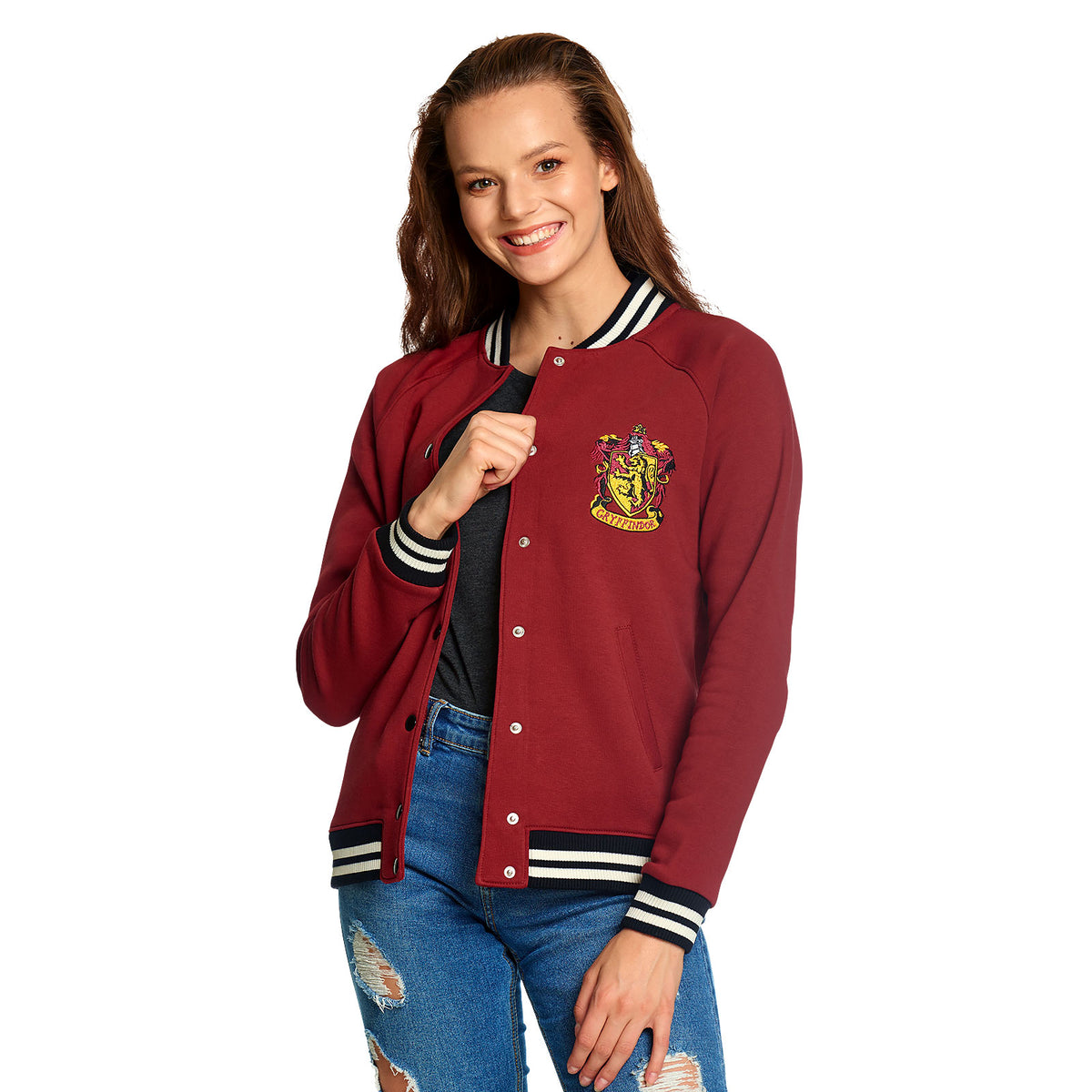 Produktbild Harry Potter - Gryffindor Wappen College Jacke Damen rot