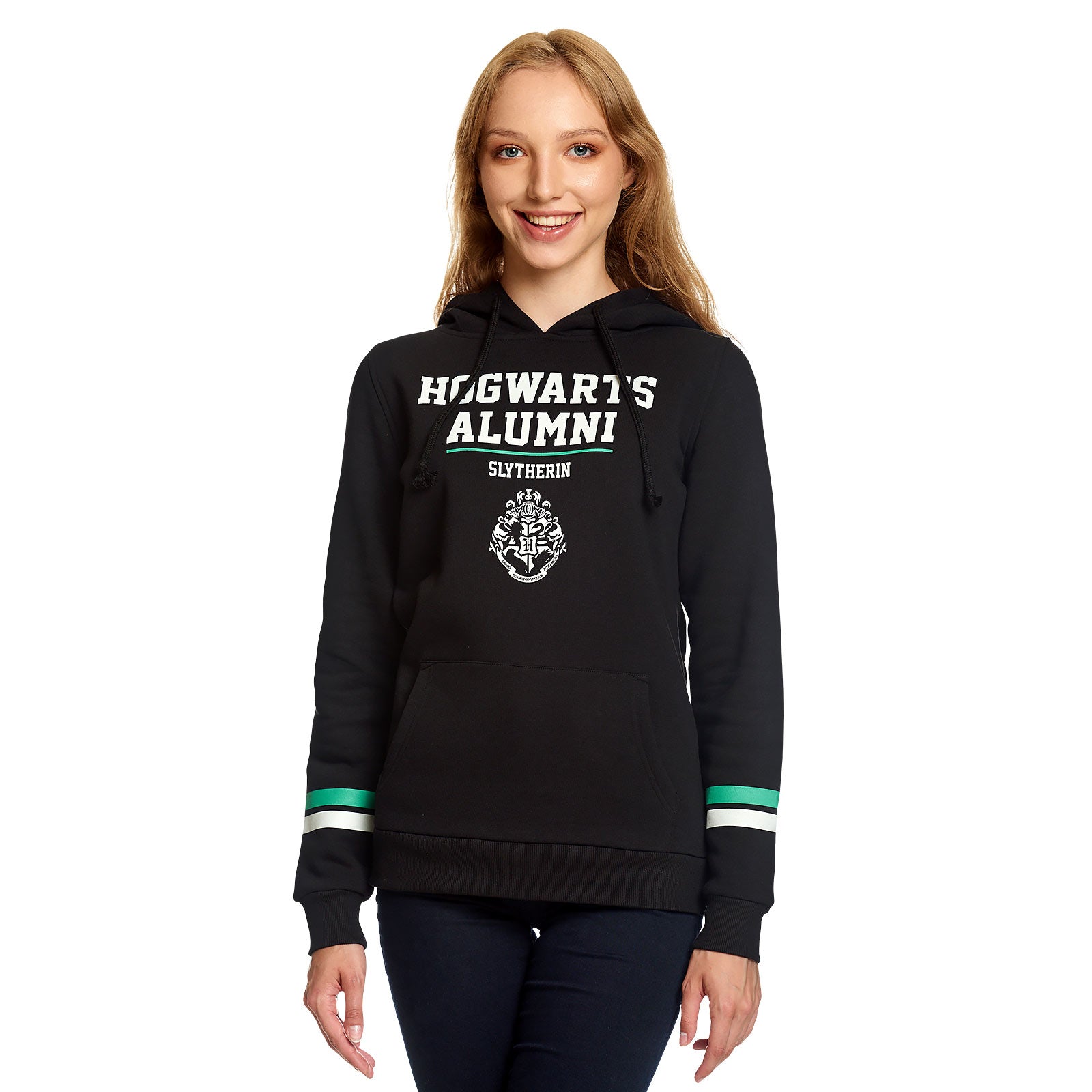 Produktbild Harry Potter - Slytherin Hogwarts Alumni Hoodie Damen schwarz