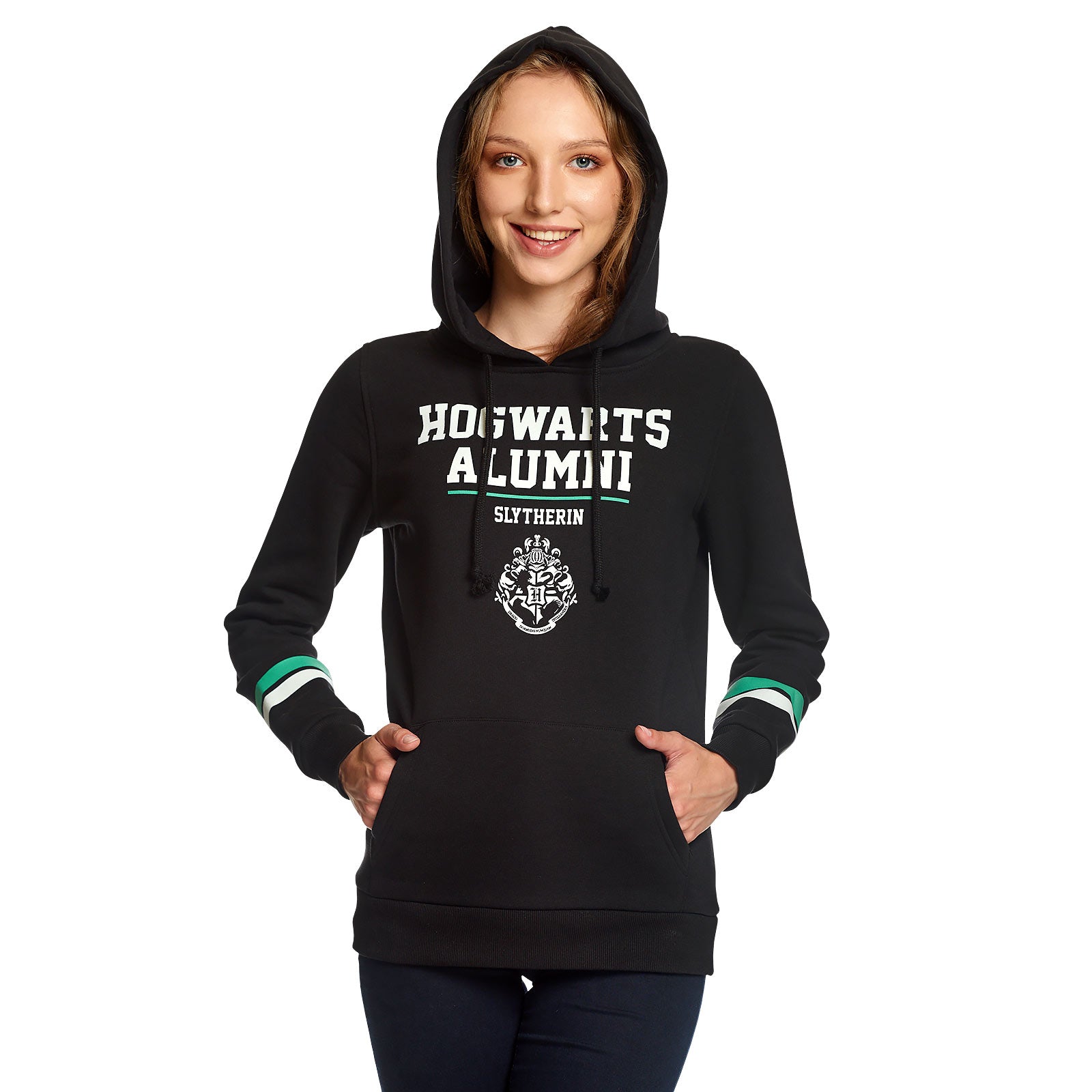 Produktbild Harry Potter - Slytherin Hogwarts Alumni Hoodie Damen schwarz