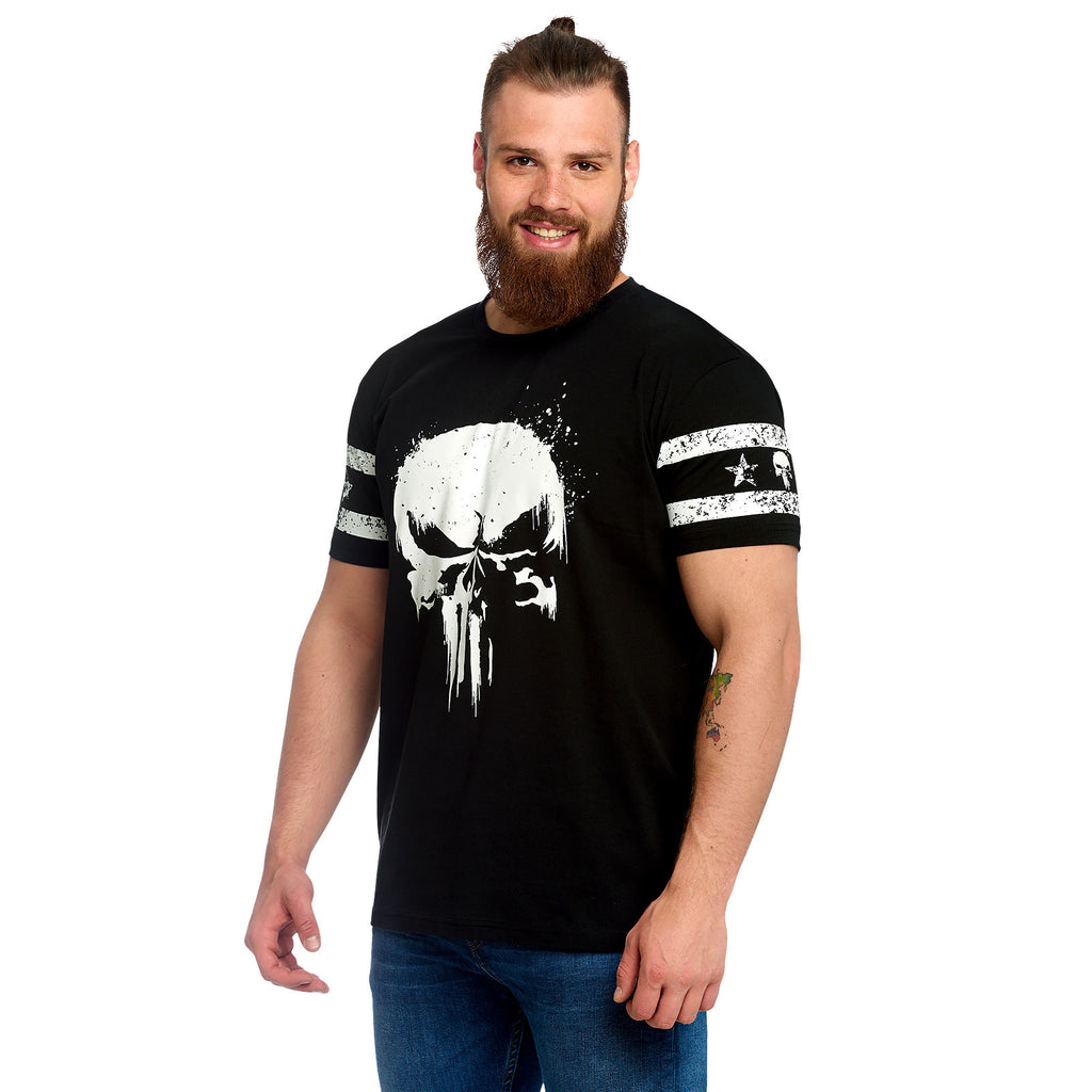 Produktbild Punisher - Skull Logo T-Shirt mit Ärmelprint schwarz