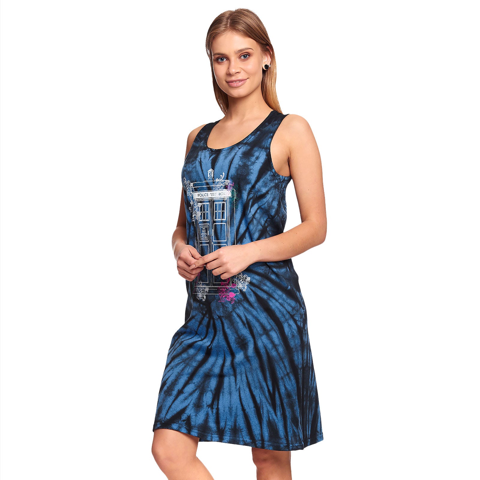 Produktbild Doctor Who - Floral Tardis Batik Minikleid