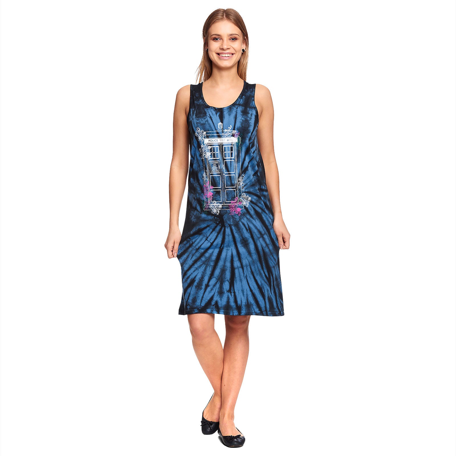 Produktbild Doctor Who - Floral Tardis Batik Minikleid