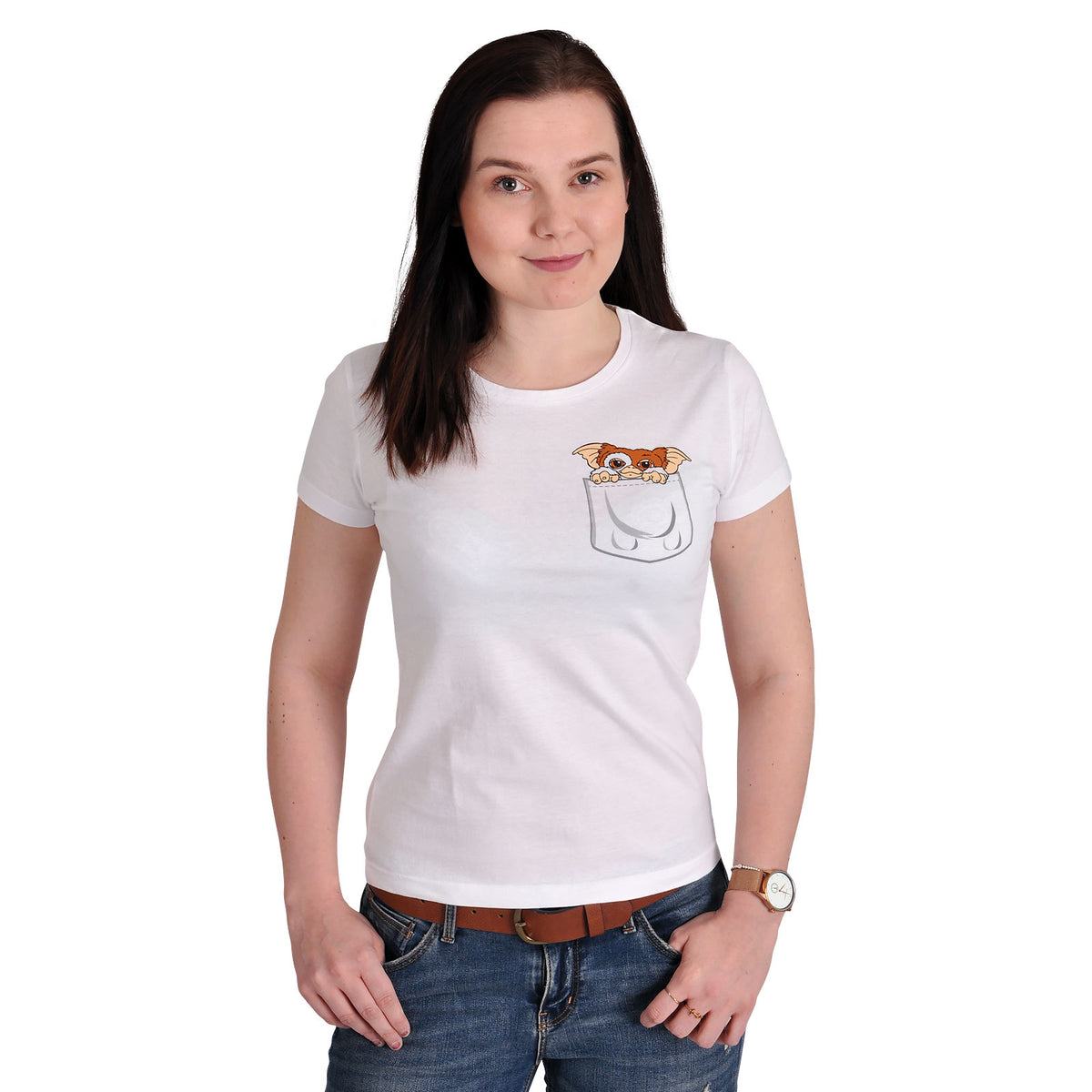 Produktbild Gremlins - Pocket Gizmo T-Shirt Damen weiß