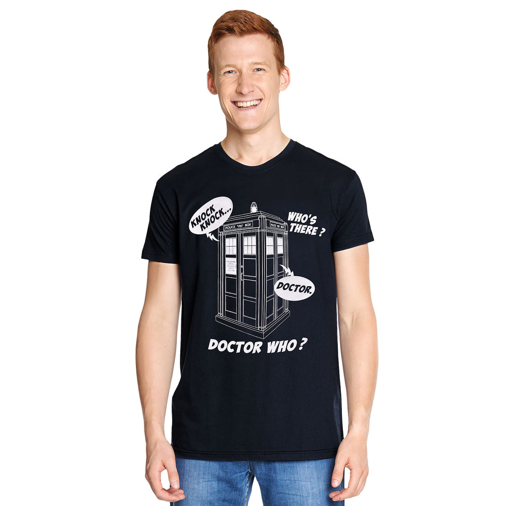 Produktbild Doctor Who - Tardis Knock Knock T-Shirt blau