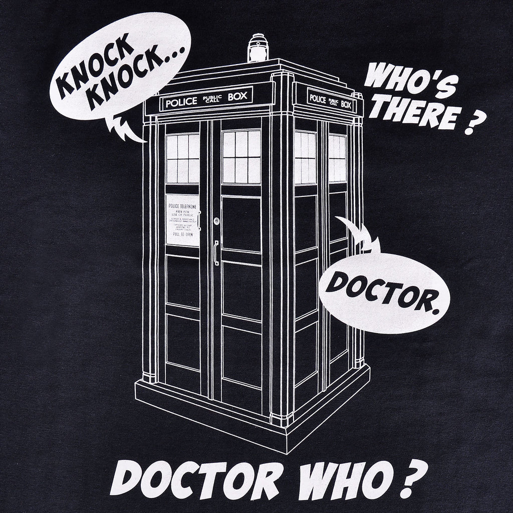 Produktbild Doctor Who - Tardis Knock Knock T-Shirt blau