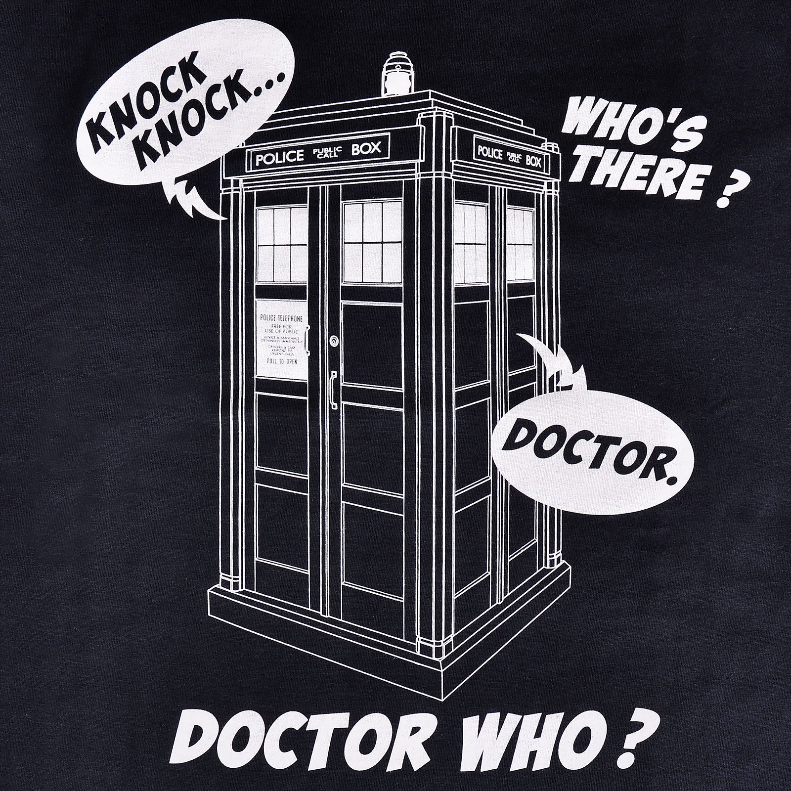 Produktbild Doctor Who - Tardis Knock Knock T-Shirt blau