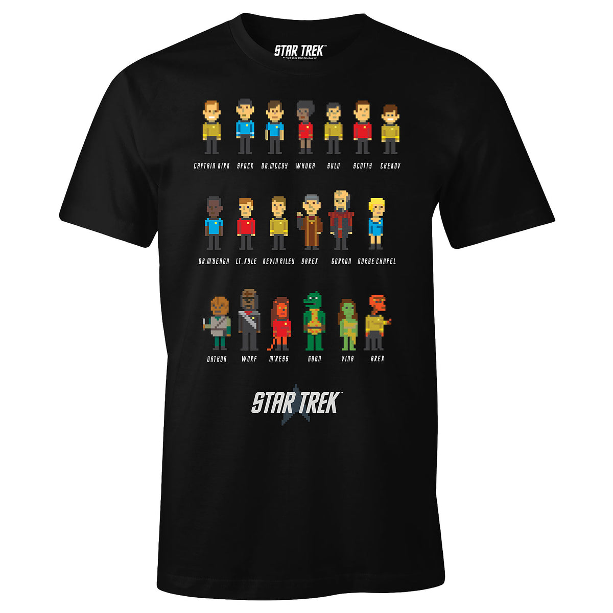 Produktbild Star Trek - Pixel Characters T-Shirt schwarz