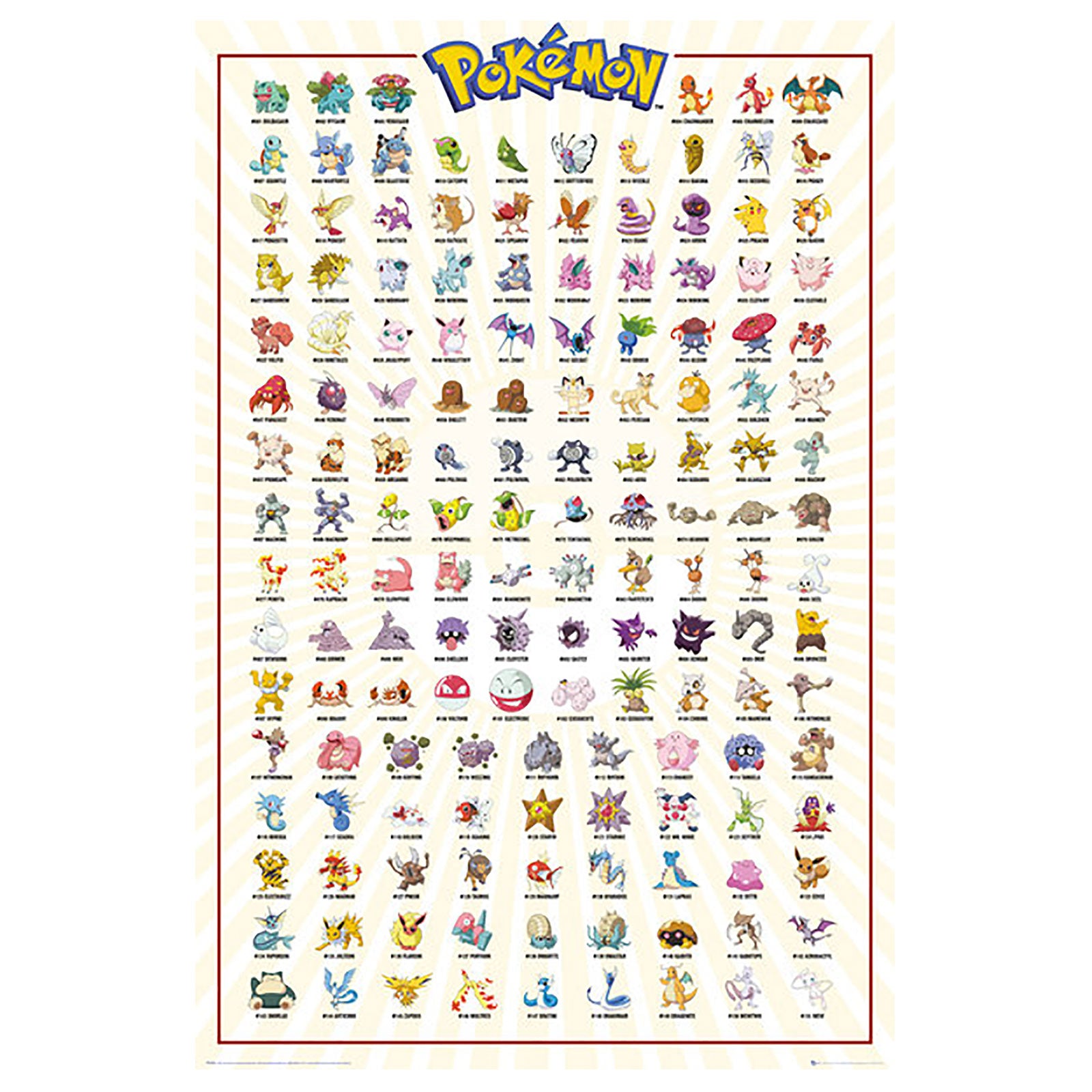 Produktbild Pokemon - Kanto First Generation Maxi Poster