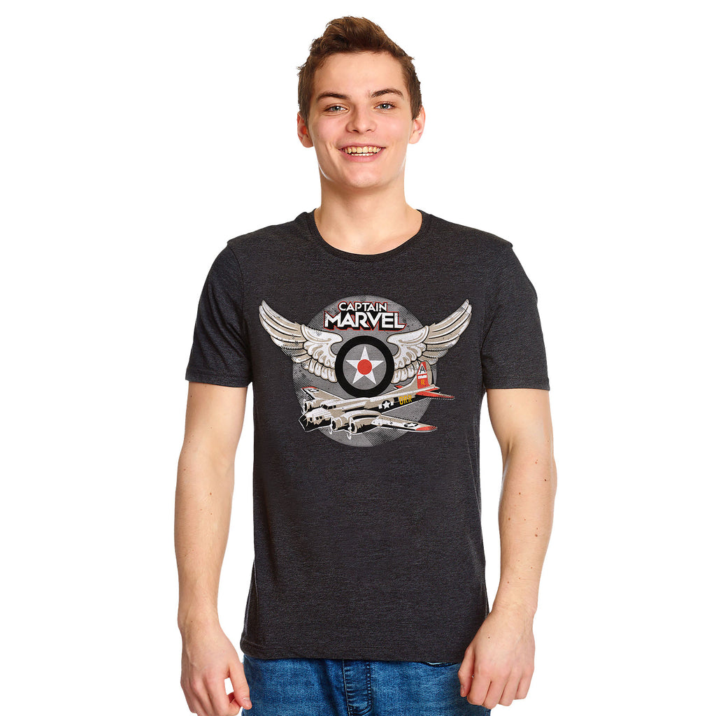 Produktbild Captain Marvel - Air Force Pilot T-Shirt grau