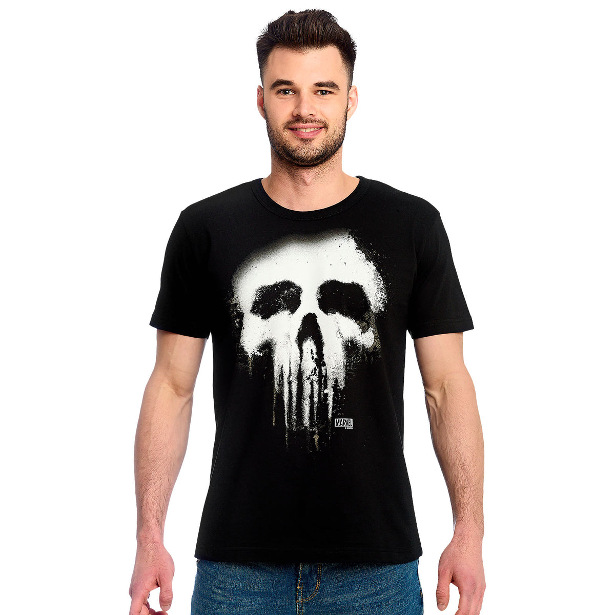 Produktbild Punisher - Faded Skull Logo T-Shirt schwarz