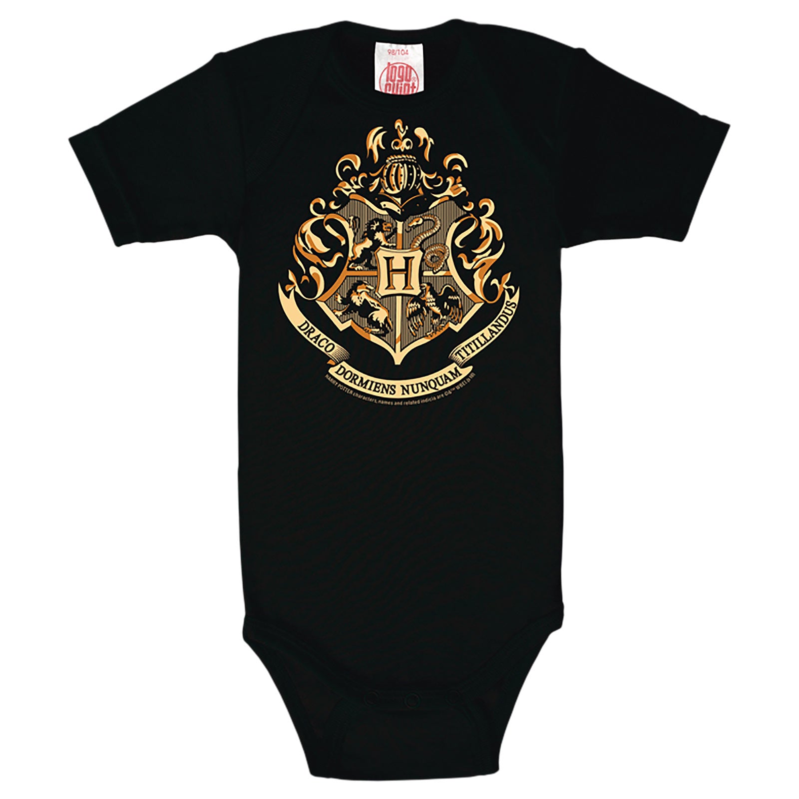Produktbild Harry Potter - Hogwarts Wappen Baby Body schwarz