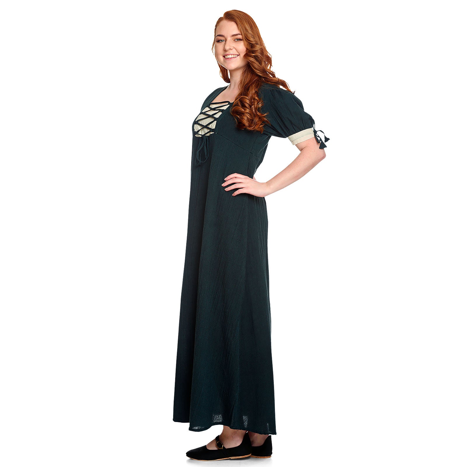 Produktbild Mittelalter Sommer Kleid Lysa grün-beige