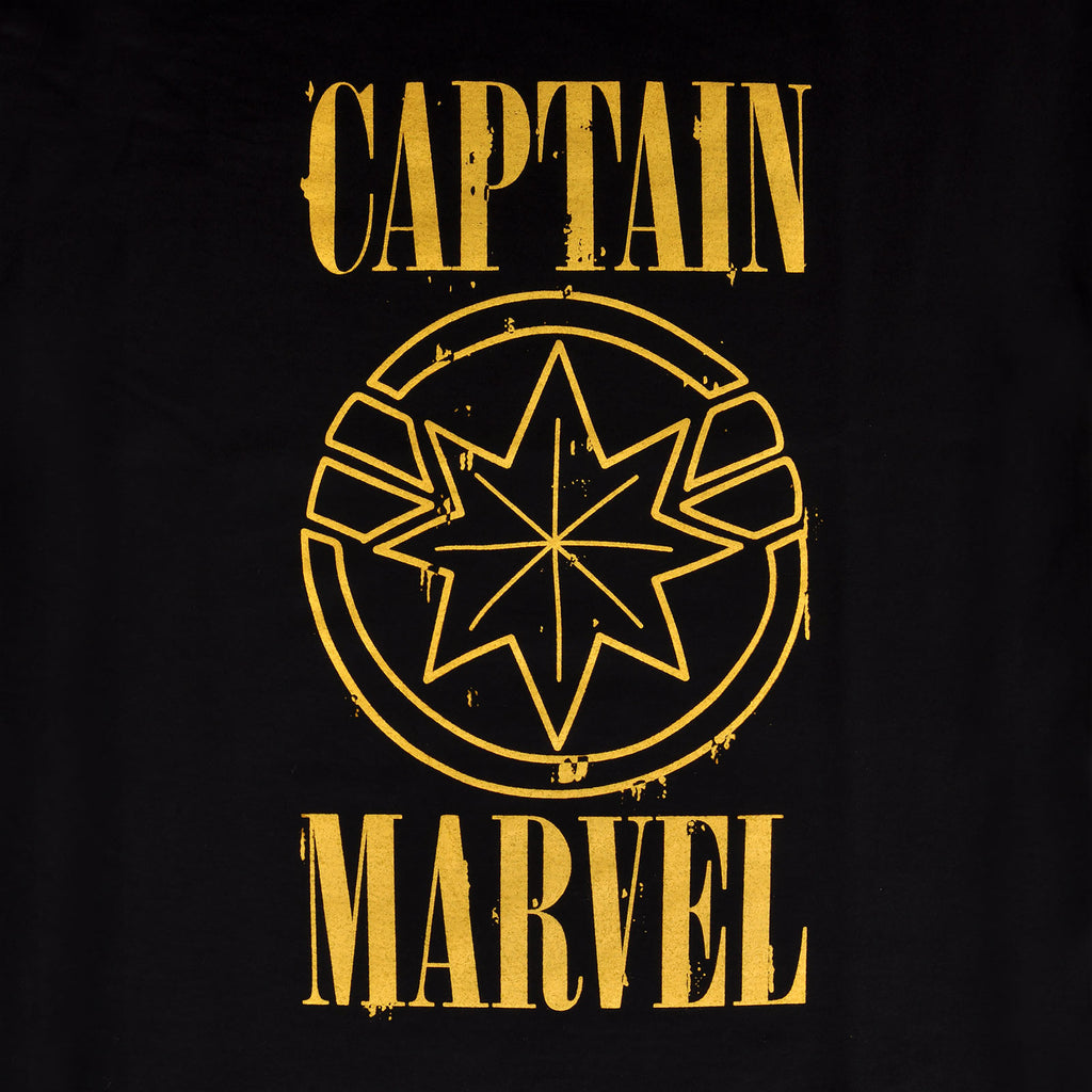 Produktbild Captain Marvel - Grunge Logo T-Shirt Damen schwarz