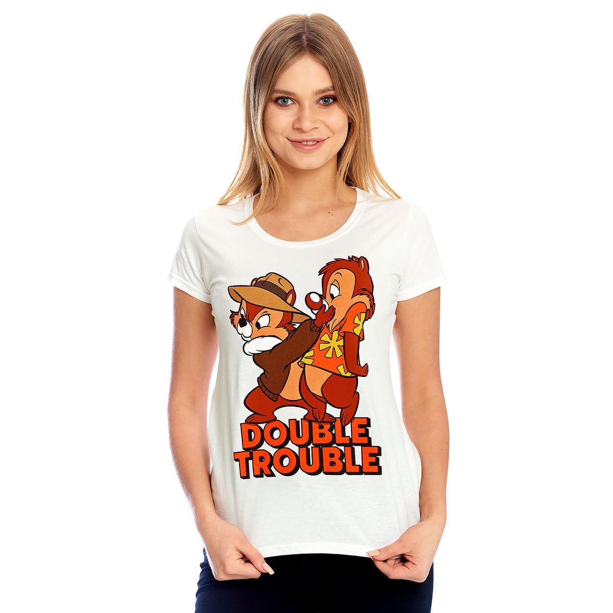 Produktbild Chip und Chap - Double Trouble T-Shirt Damen weiß