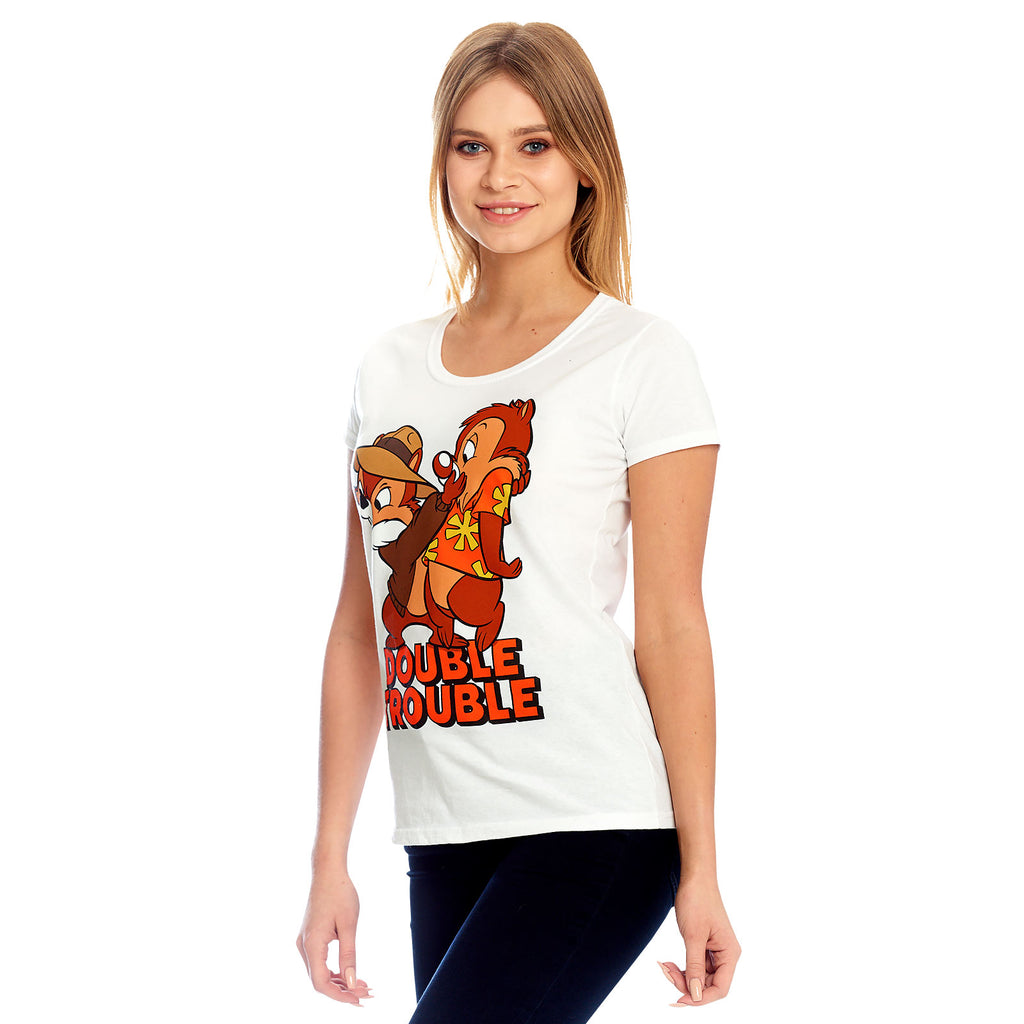 Produktbild Chip und Chap - Double Trouble T-Shirt Damen weiß