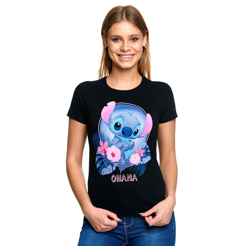 Produktbild Lilo & Stitch - Ohana T-Shirt Damen schwarz