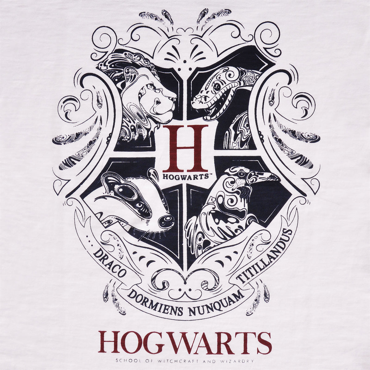 Produktbild Harry Potter - Hogwarts Wappen T-Shirt Damen weiß
