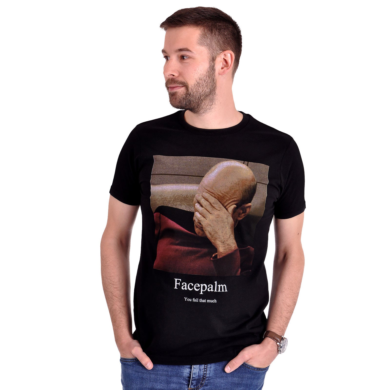 Produktbild Star Trek - Picard Facepalm T-Shirt schwarz
