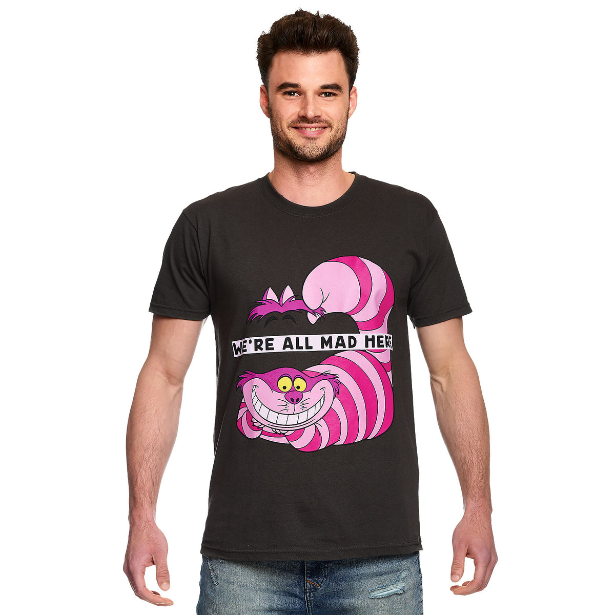 Produktbild Alice im Wunderland - Grinsekatze All Mad Here T-Shirt grau