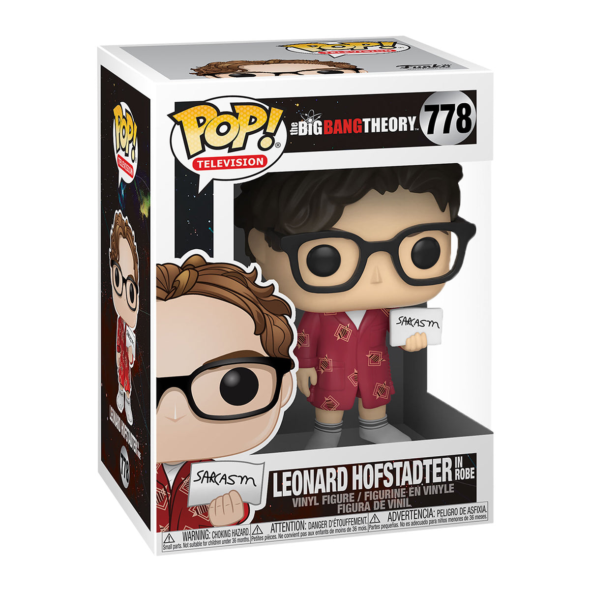 Produktbild Big Bang Theory - Leonard Hofstadter mit Sarkasmus Schild Funko Pop Figur