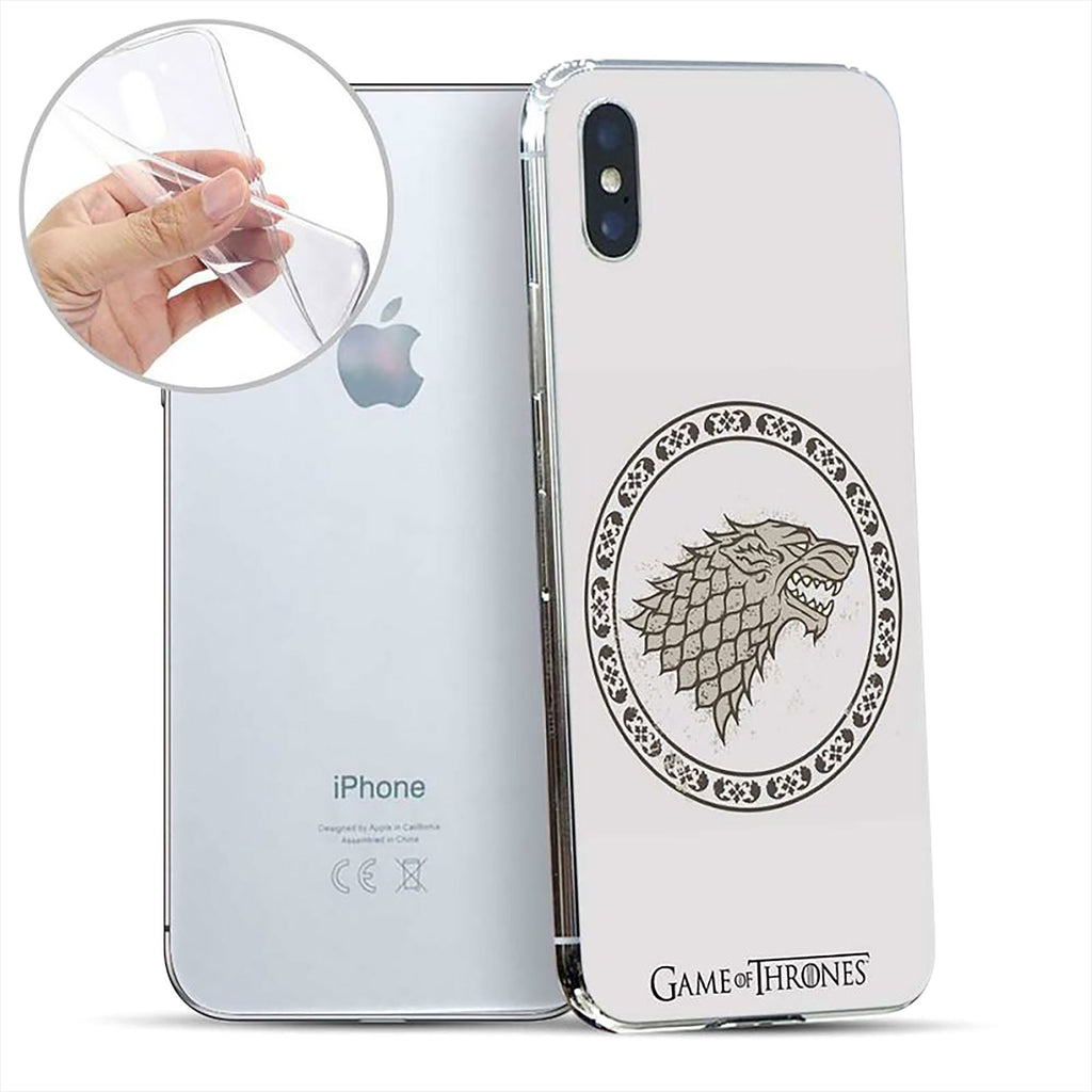 Produktbild Game of Thrones - Stark Wappen iPhone X / XS Handyhülle Silikon weiß