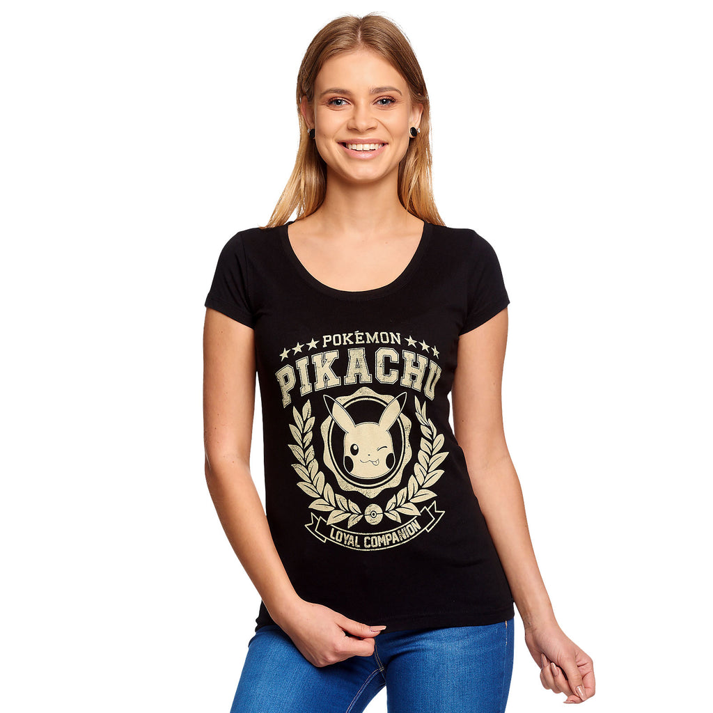 Pokemon - Pikachu Loyal Companion T-Shirt Damen schwarz