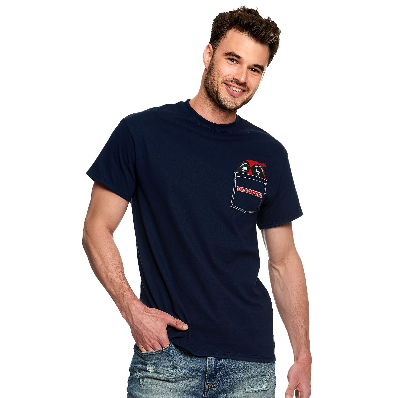 Produktbild Deadpool - Pocket T-Shirt blau