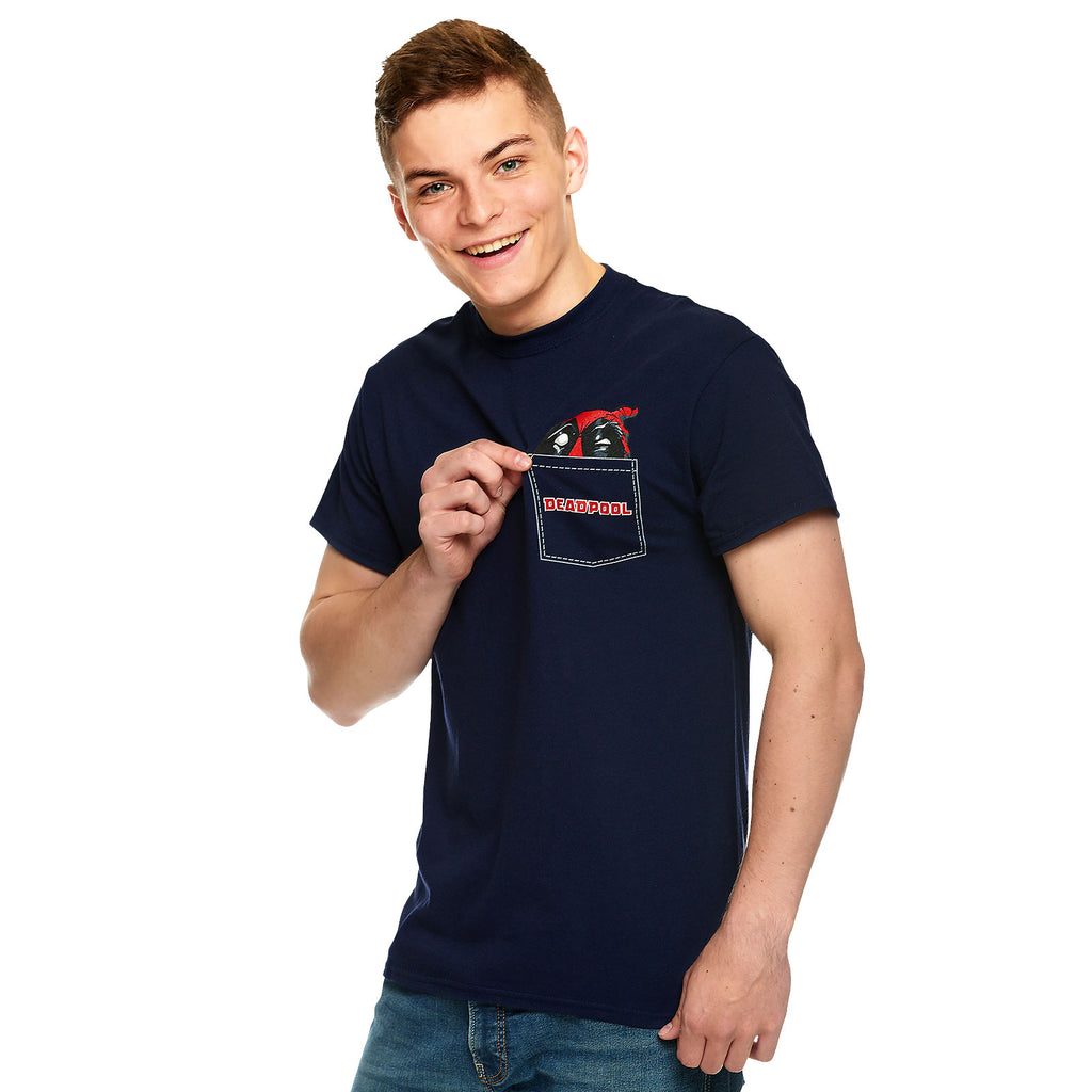 Produktbild Deadpool - Pocket T-Shirt blau