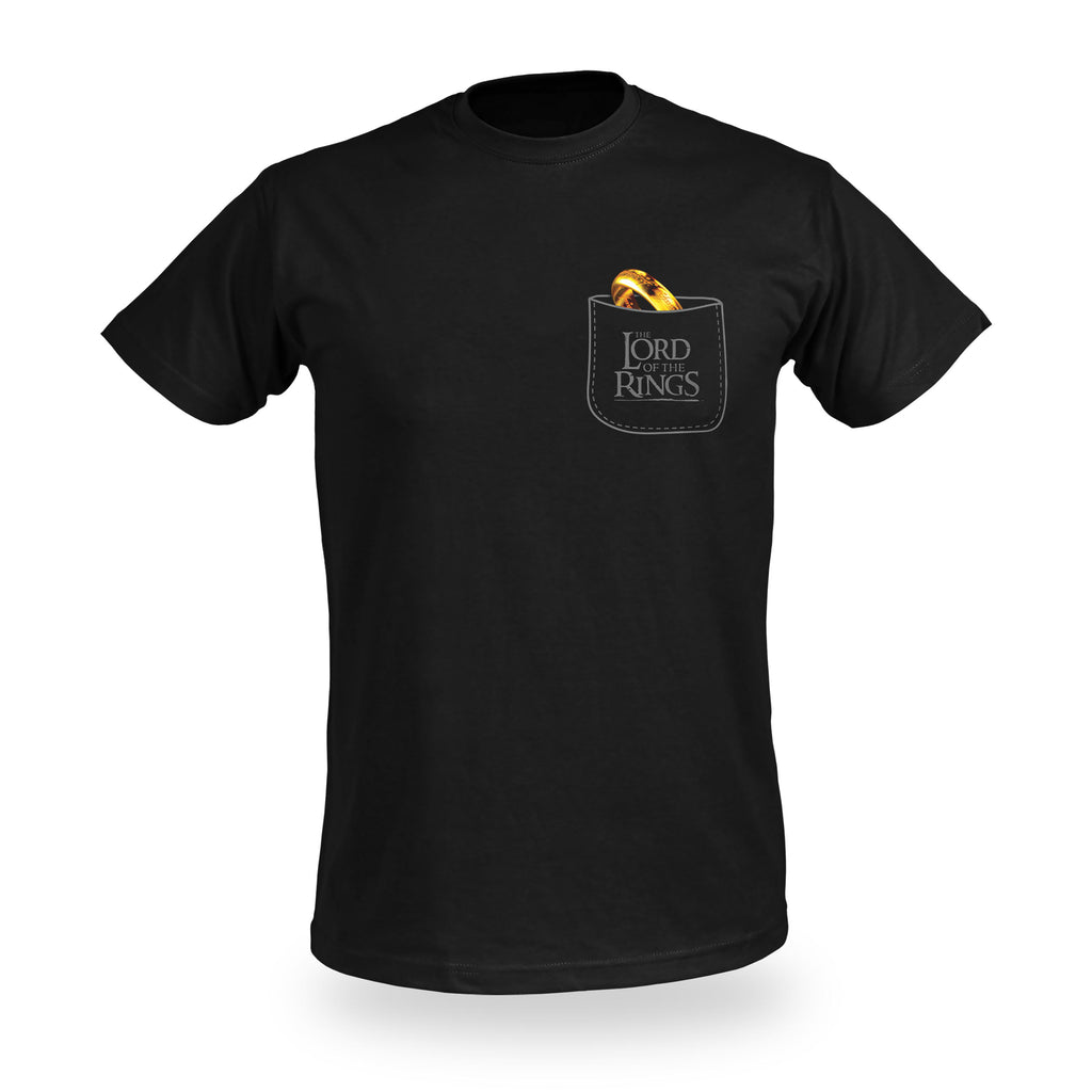 Produktbild Der Herr der Ringe - Der Eine Ring Pocket T-Shirt schwarz