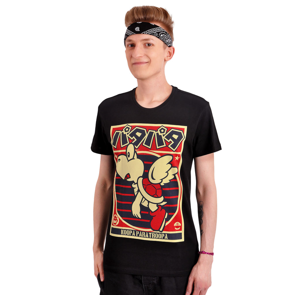 Super Mario - Paratroopa Propaganda T-Shirt schwarz