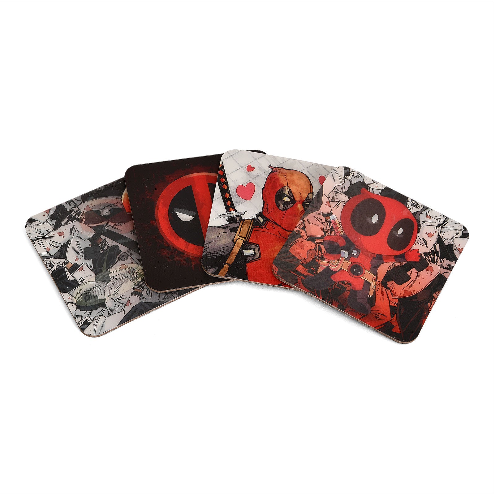 Produktbild Deadpool 3D Untersetzer 4er Set