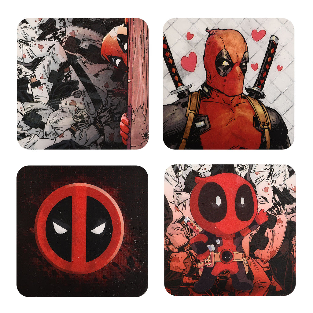 Produktbild Deadpool 3D Untersetzer 4er Set