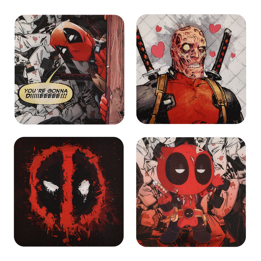 Produktbild Deadpool 3D Untersetzer 4er Set