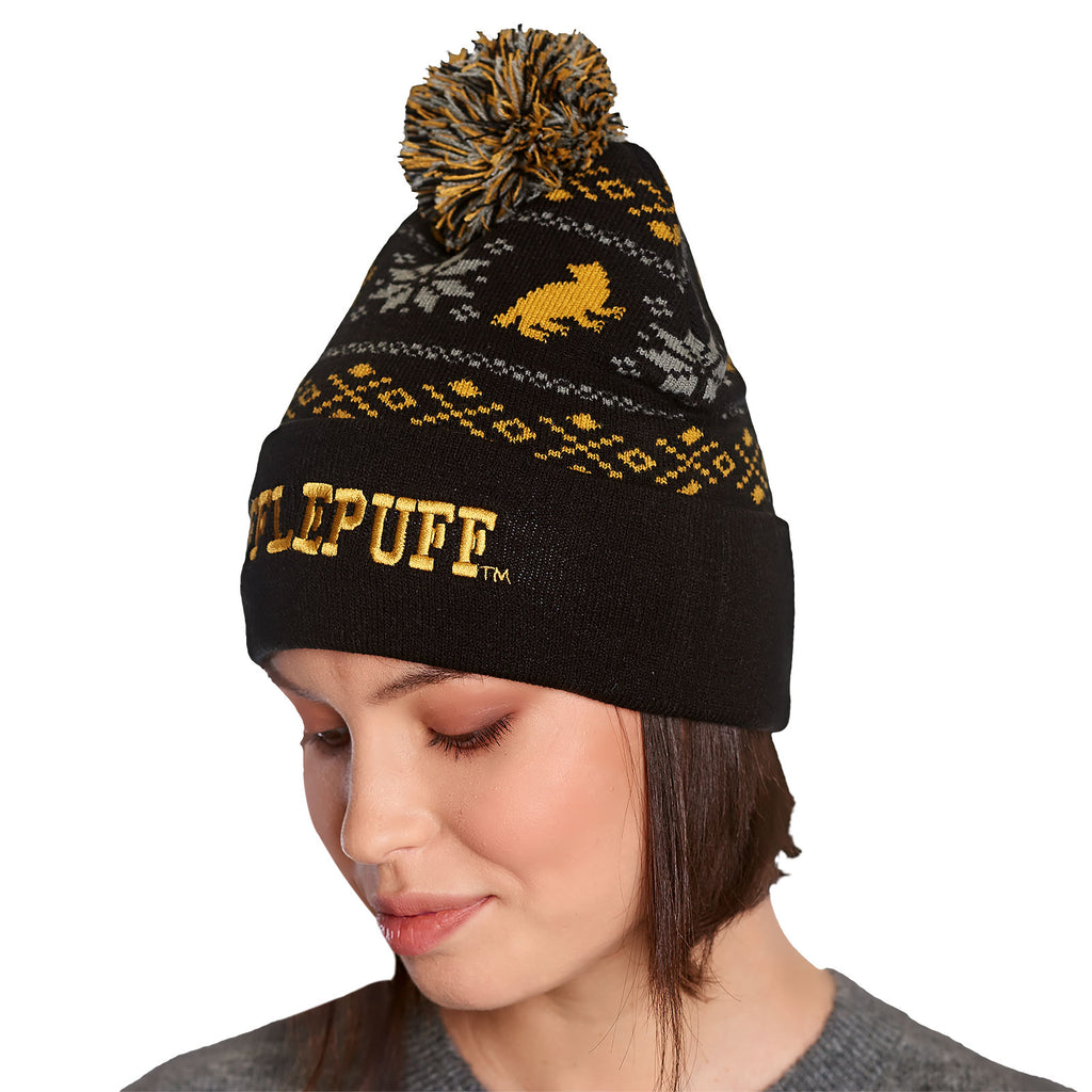 Produktbild Harry Potter - Hufflepuff Norwegermütze schwarz