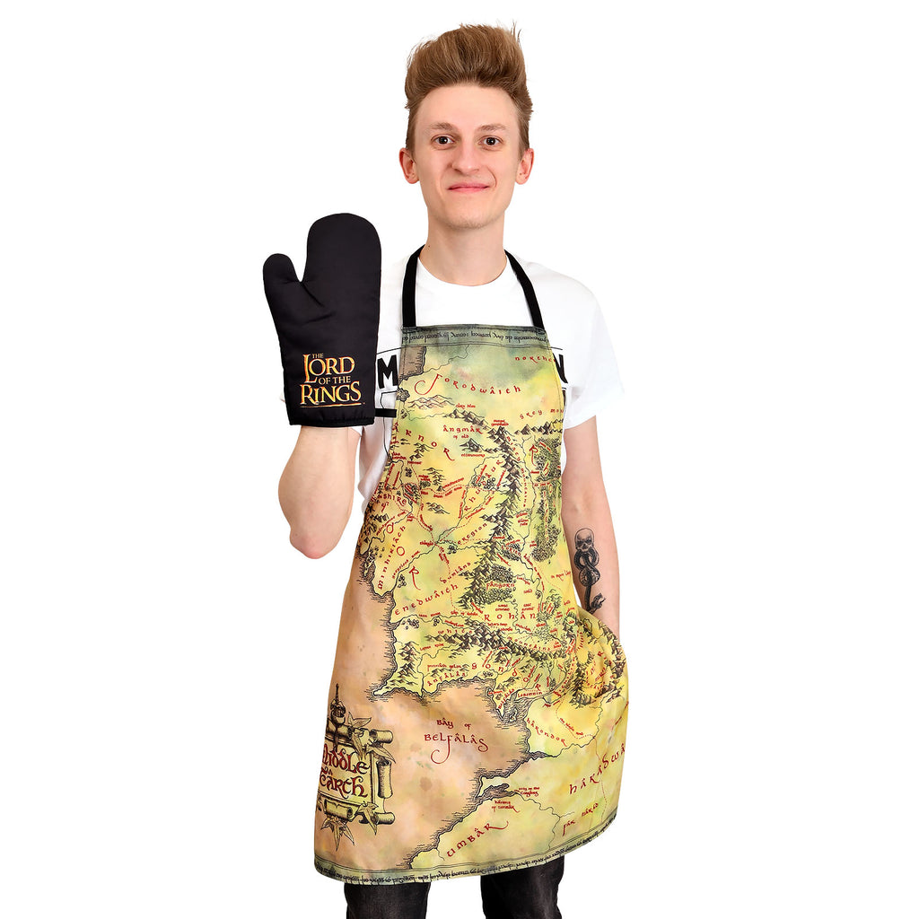 Produktbild Der Herr der Ringe - Mittelerde Karte Schürze mit Ofenhandschuh