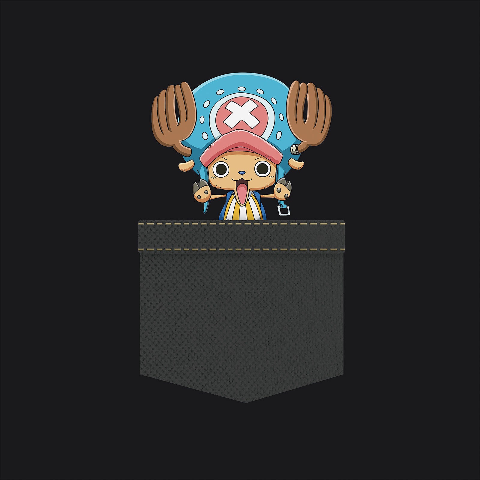 Produktbild One Piece - Pocket Chopper T-Shirt schwarz