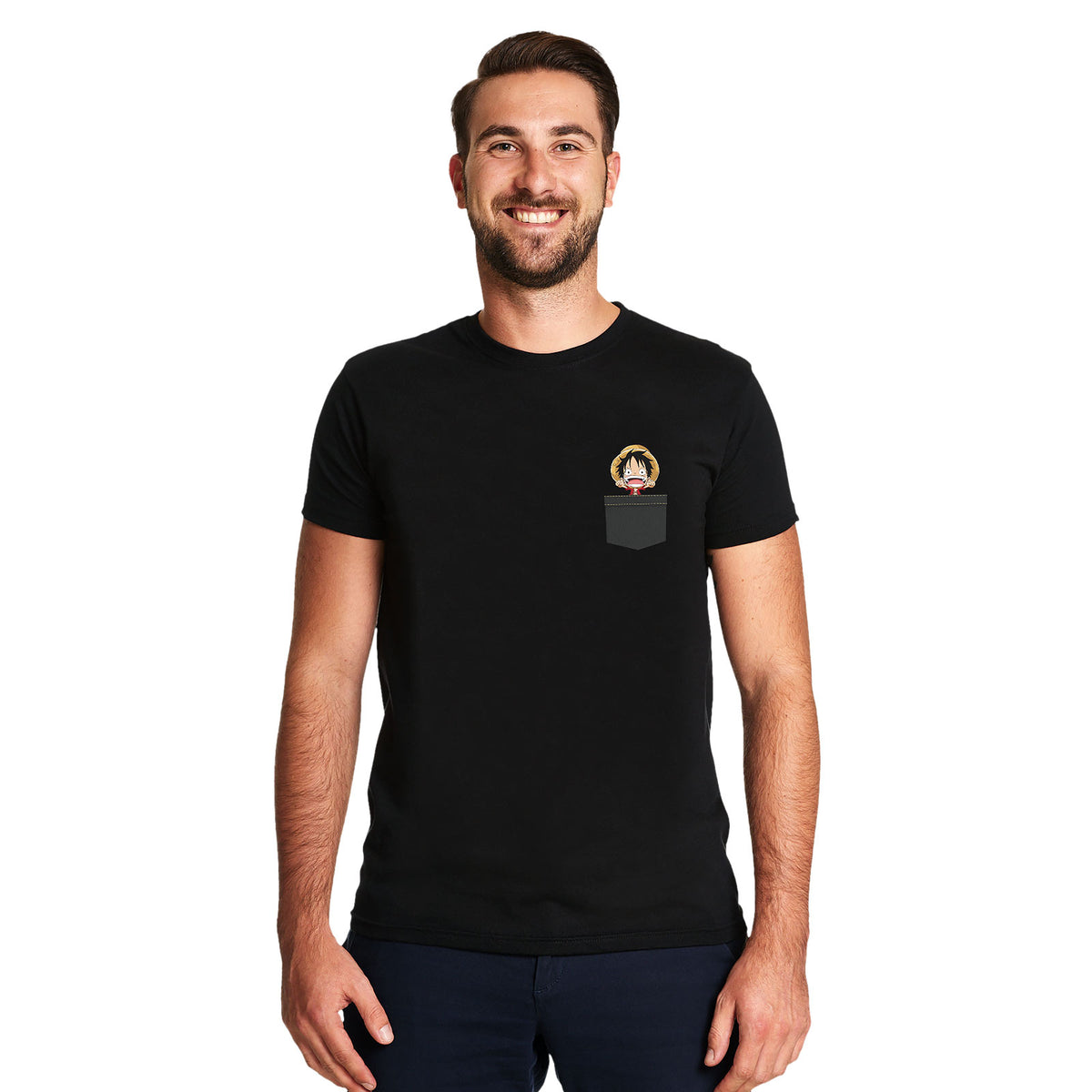 Produktbild One Piece - Pocket Luffy T-Shirt schwarz