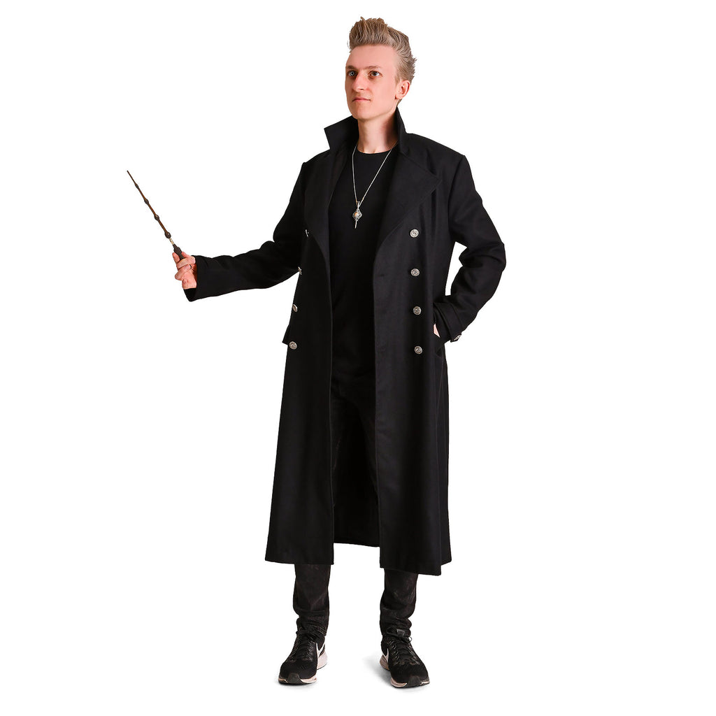 Produktbild Dunkler Magier Mantel schwarz
