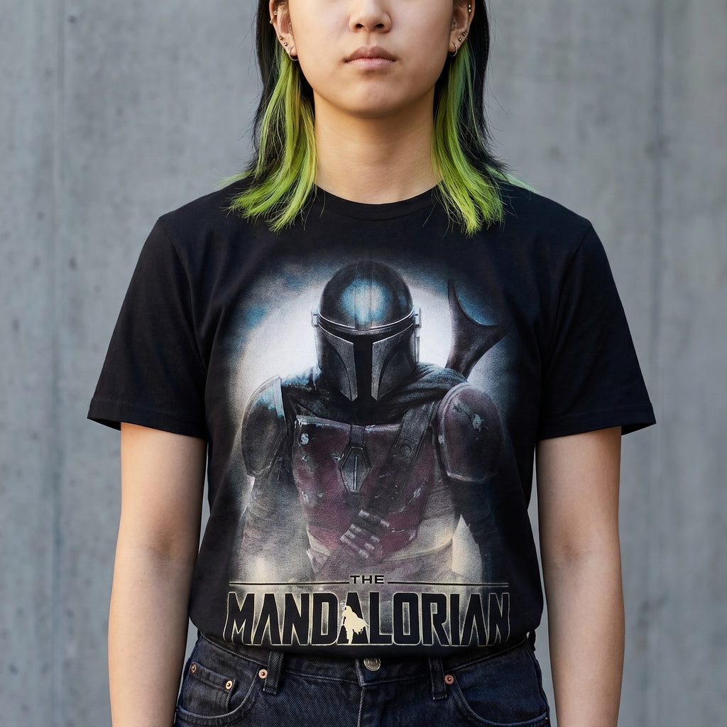 Produktbild The Mandalorian Fighter T-Shirt schwarz - Star Wars