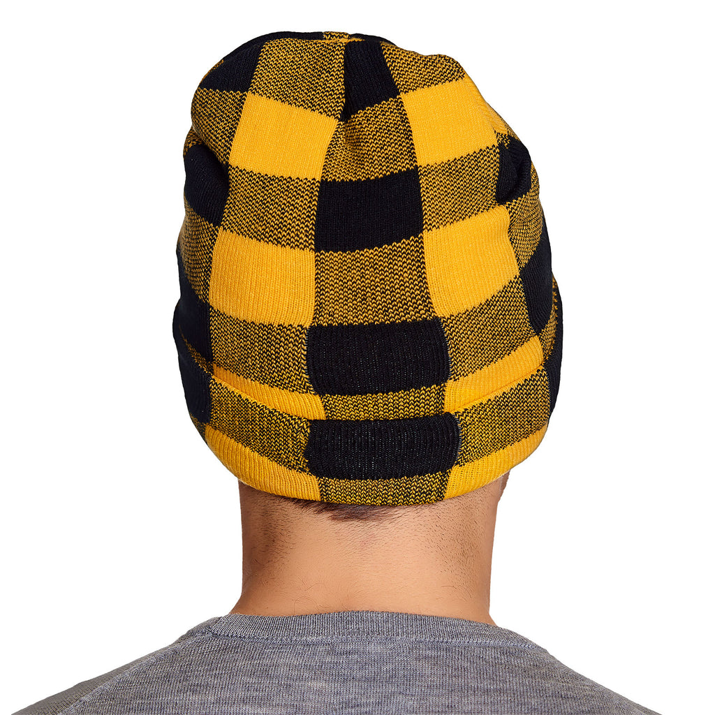 Produktbild Harry Potter - Hufflepuff Wappen Karo Mütze