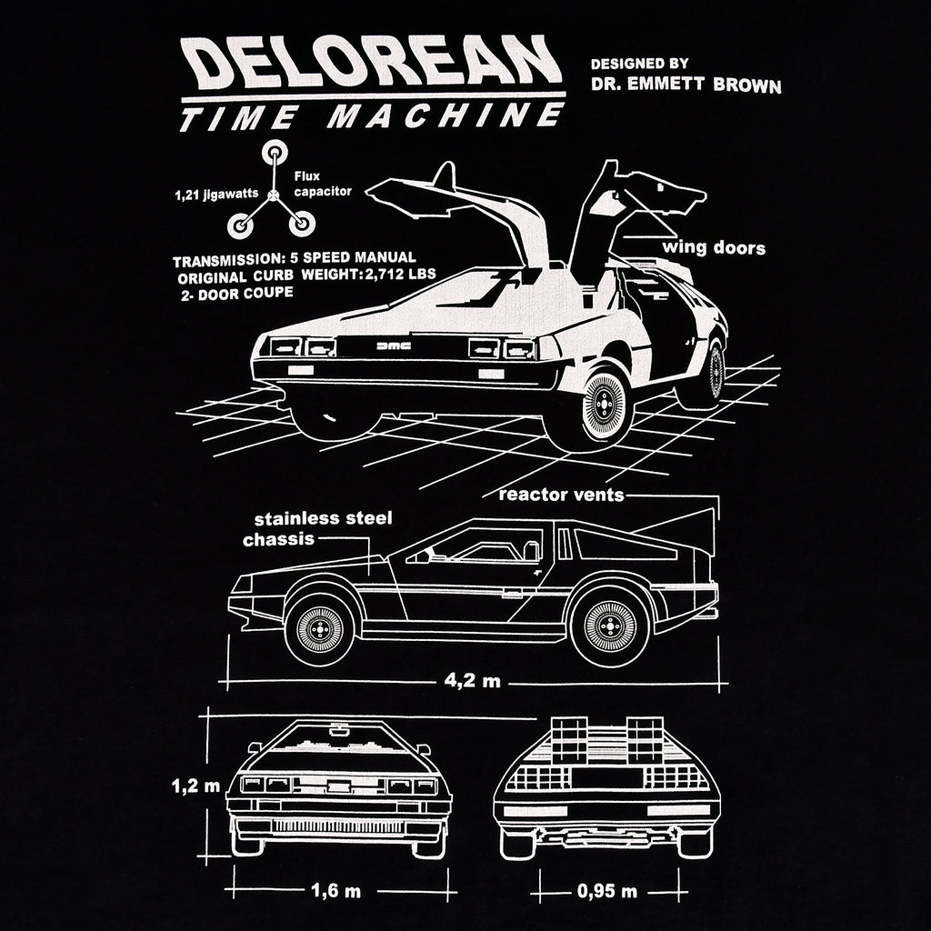 Produktbild Zurück in die Zukunft - DeLorean T-Shirt schwarz