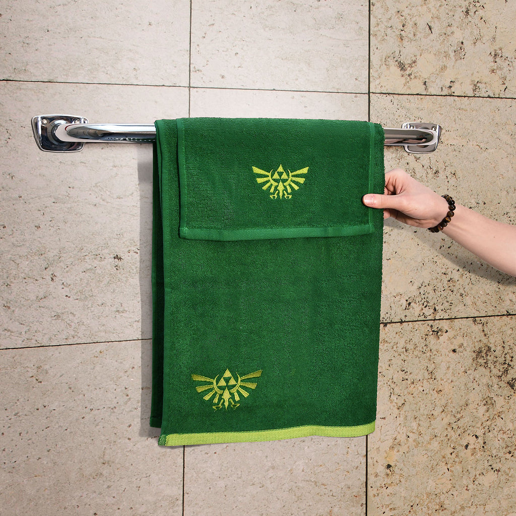 Produktbild Zelda - Hyrule Logo Handtücher mit Waschlappen 3er Set