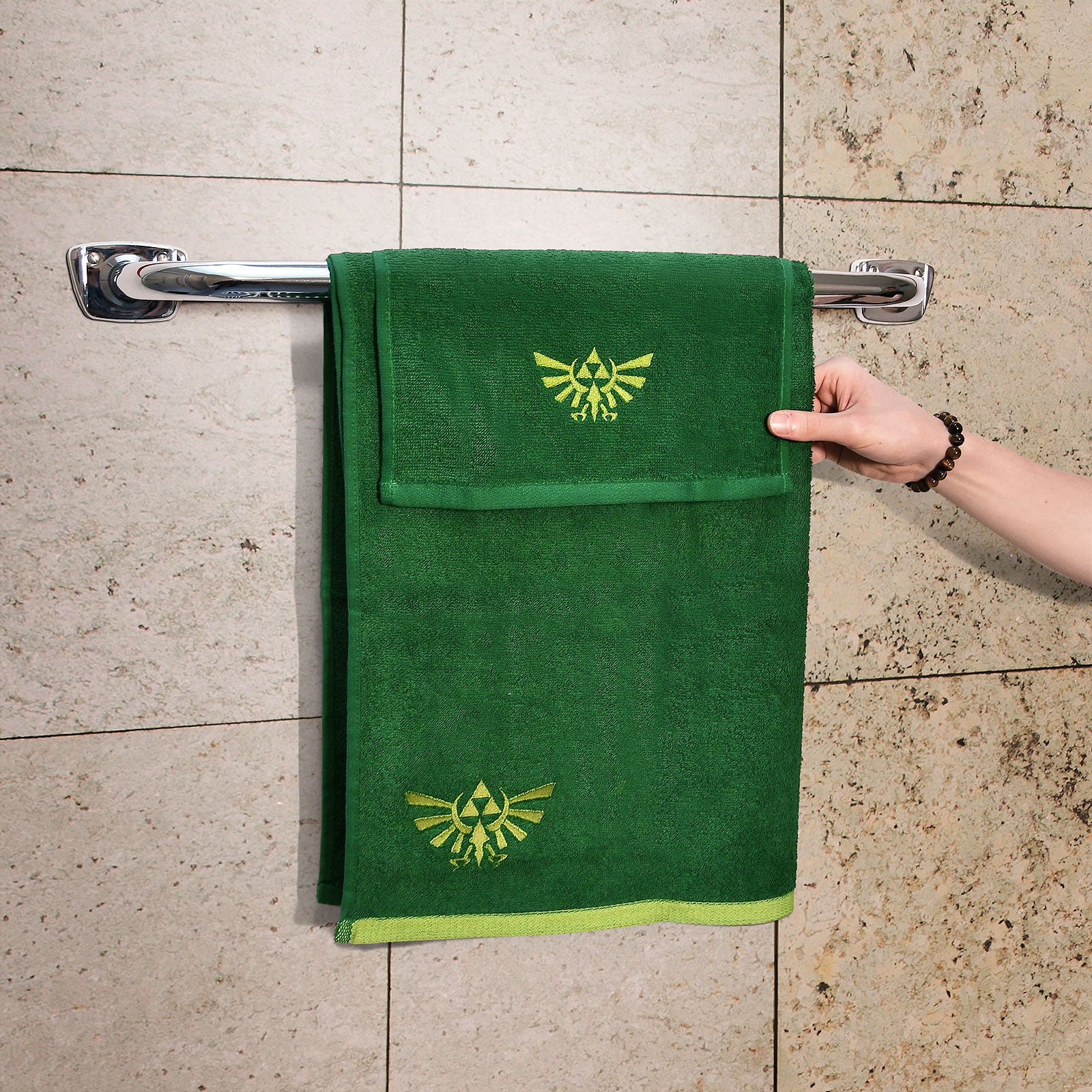 Produktbild Zelda - Hyrule Logo Handtücher mit Waschlappen 3er Set
